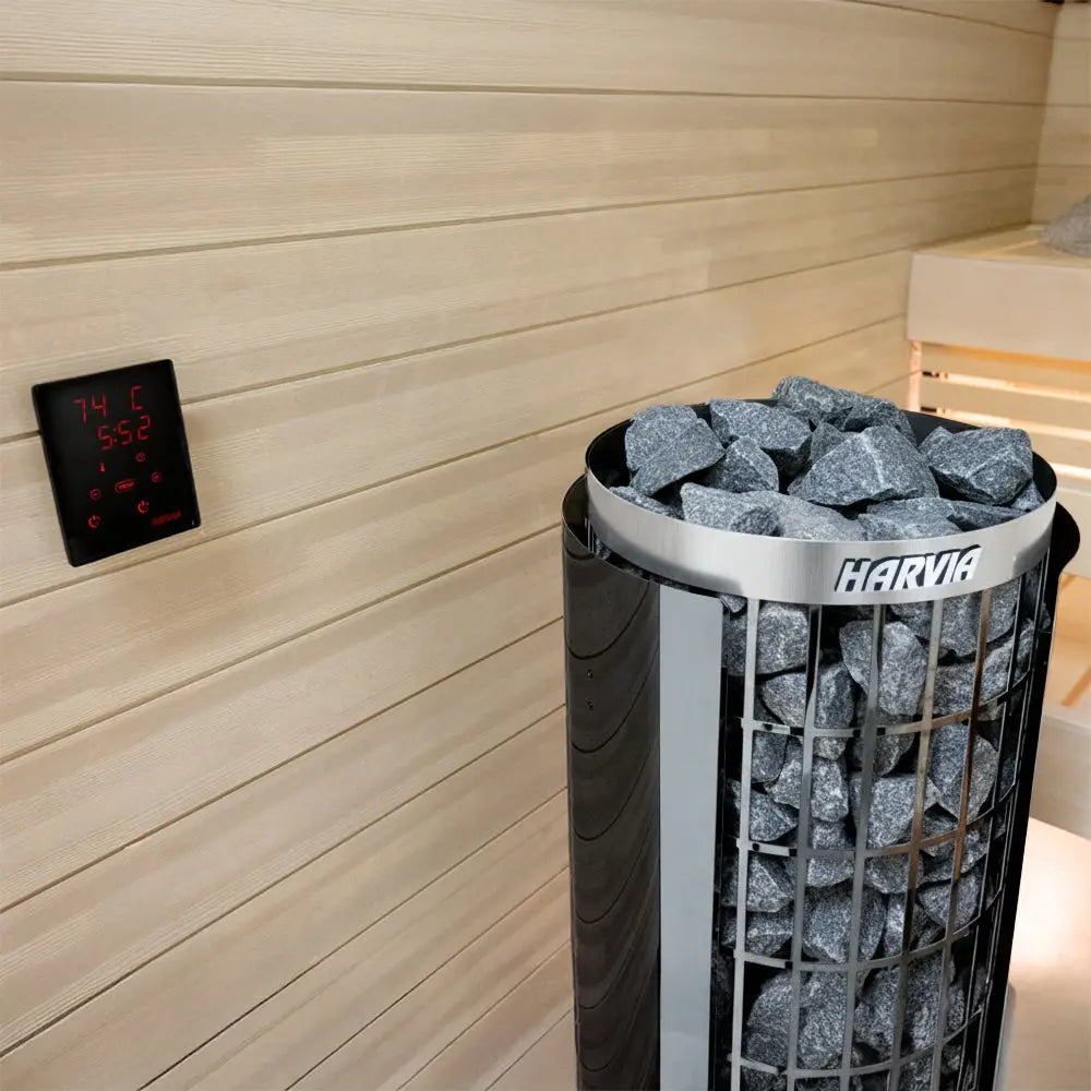 Harvia Electronic Silver Cilindro Heater Revel Saunas