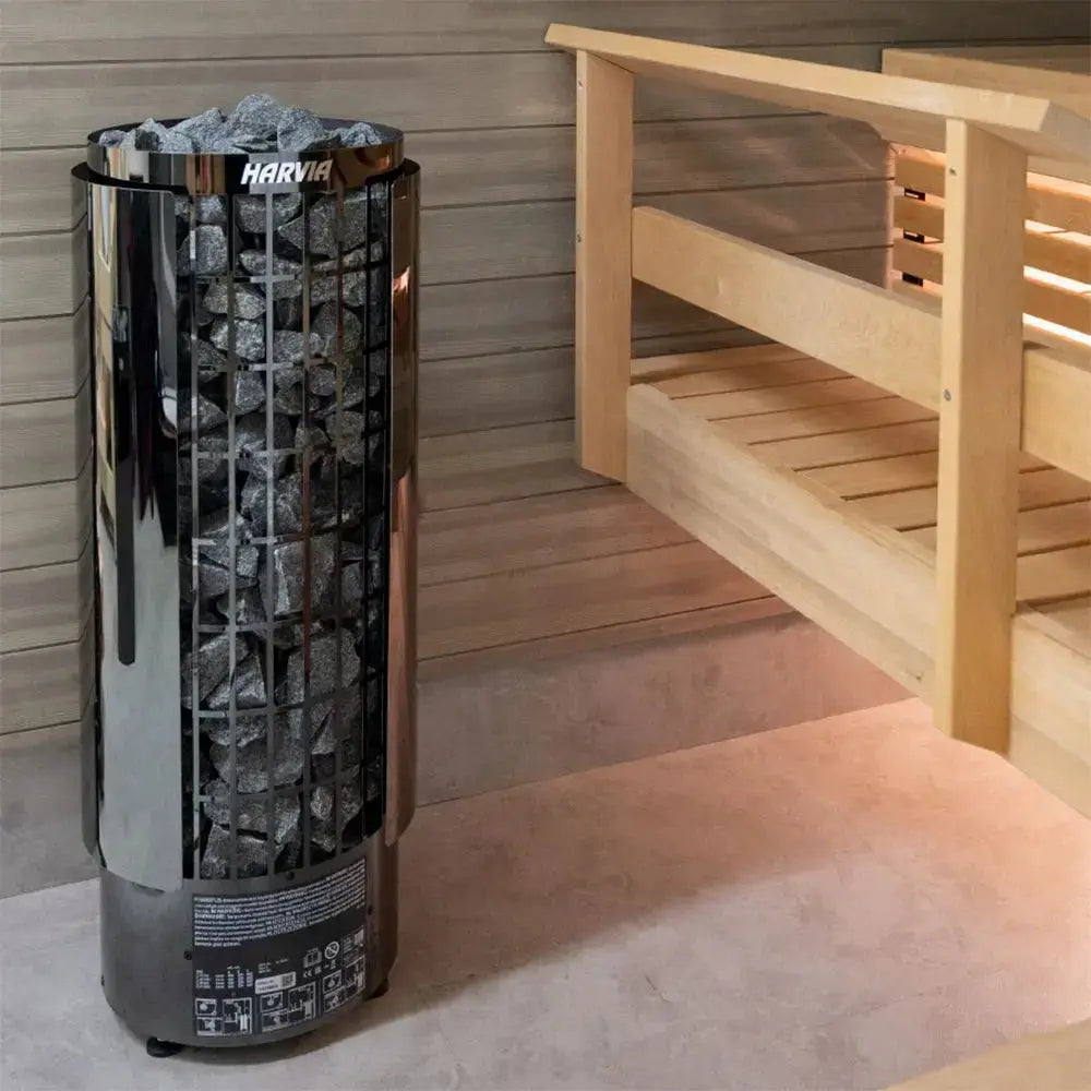 Harvia Electronic Black Cilindro Heater Revel Saunas