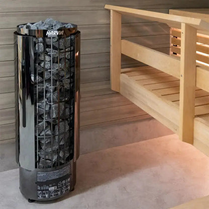 Harvia Electronic Black Cilindro Heater Revel Saunas