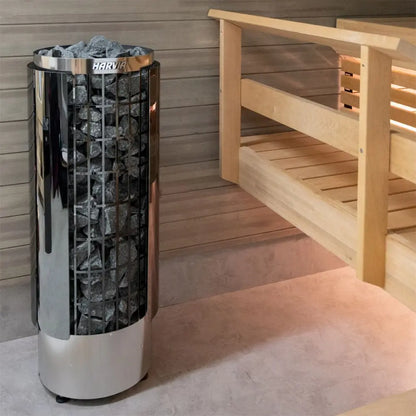 Harvia Electronic Silver Cilindro Heater Revel Saunas