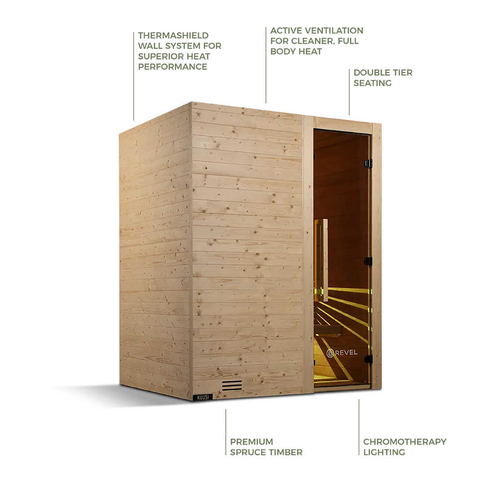 Revel Kuusi 4 Person Traditional Finnish Sauna Revel Saunas