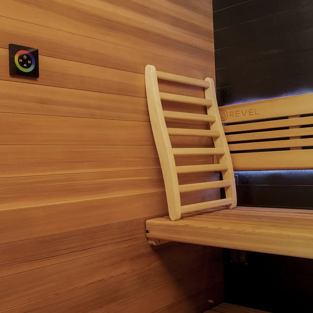 Revel Loom 4P Traditional Finnish Sauna with Glasur All in One Ice Bath Black Revel Saunas