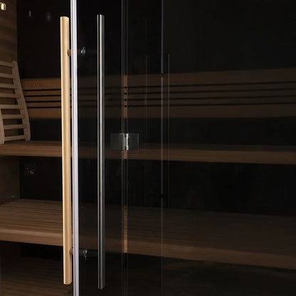 Revel Loom 4P Traditional Finnish Sauna with Glasur All in One Ice Bath Black Revel Saunas