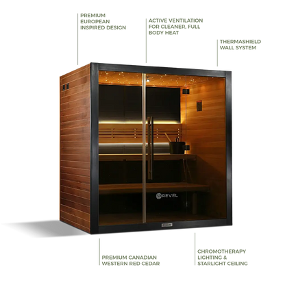 Revel Loom 4 Person Traditional Finnish Sauna - Next Gen Revel Saunas
