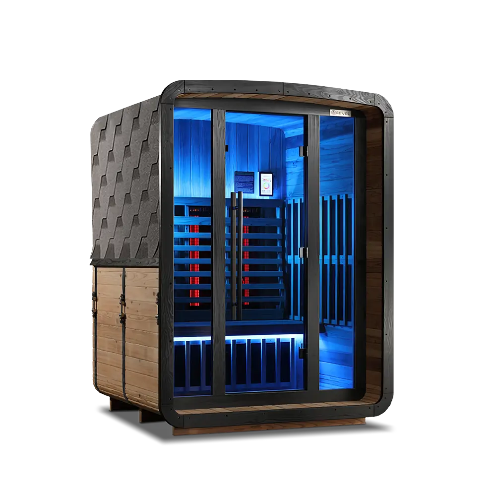 Revel Luna 3 Person Infrared Barrel Sauna - Next Gen Revel Saunas