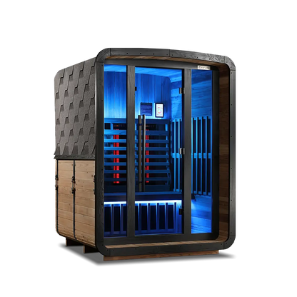 Revel Luna 3 Person Infrared Barrel Sauna - Next Gen Revel Saunas
