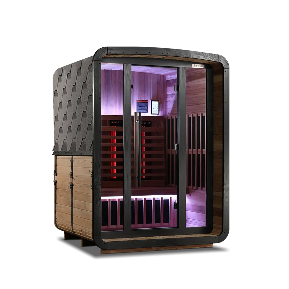Revel Luna 3 Person Infrared Barrel Sauna - Next Gen Revel Saunas