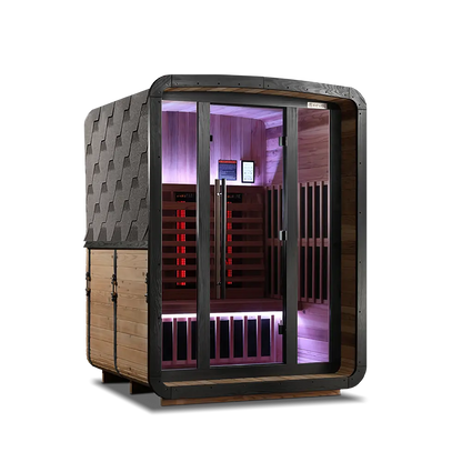 Revel Luna 3 Person Infrared Barrel Sauna - Next Gen Revel Saunas