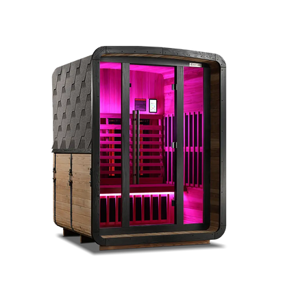Revel Luna 3 Person Infrared Barrel Sauna - Next Gen Revel Saunas