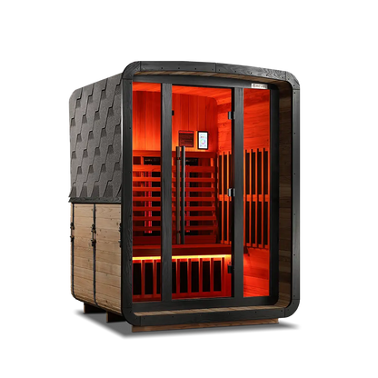 Revel Luna 3 Person Infrared Barrel Sauna - Next Gen Revel Saunas
