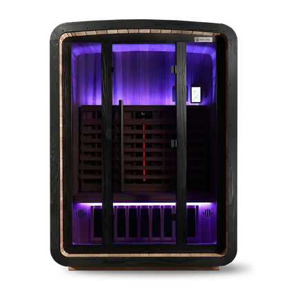 Revel Luna 3 Person Infrared Barrel Sauna - Next Gen Revel Saunas