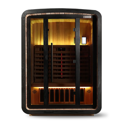 Revel Luna 3P Infrared Cabin Sauna with Glacier Solo Ice Bath and 1HP Chiller Revel Saunas