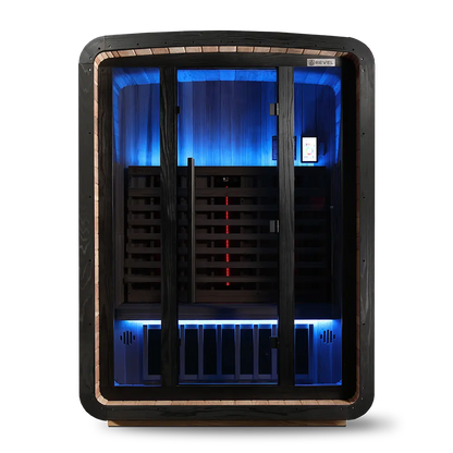 Revel Luna 3 Person Infrared Barrel Sauna - Next Gen Revel Saunas