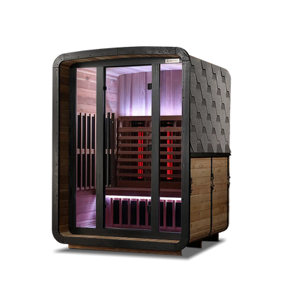 Revel Luna 3 Person Infrared Barrel Sauna - Next Gen Revel Saunas