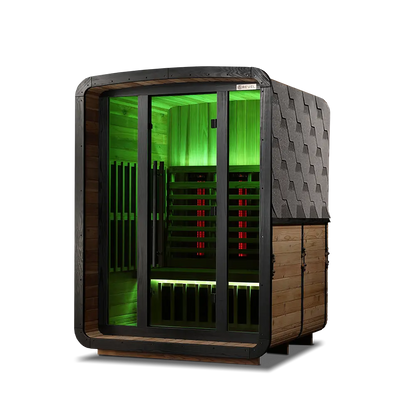 Revel Luna 3 Person Infrared Barrel Sauna - Next Gen Revel Saunas