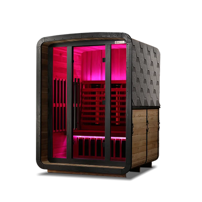 Revel Luna 3 Person Infrared Barrel Sauna - Next Gen Revel Saunas