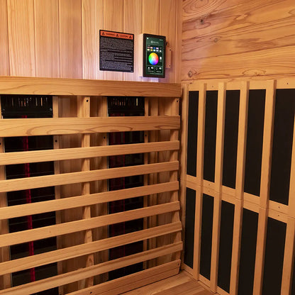 Revel Luna 3P Infrared Cabin Sauna with Glacier Solo Ice Bath and 1HP Chiller Revel Saunas
