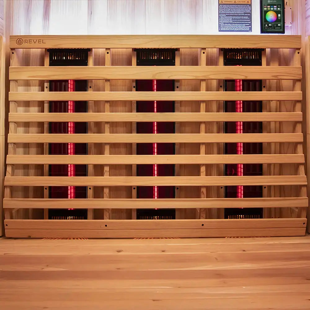 Revel Luna 3P Infrared Cabin Sauna with Glacier Solo Ice Bath and 1HP Chiller Revel Saunas