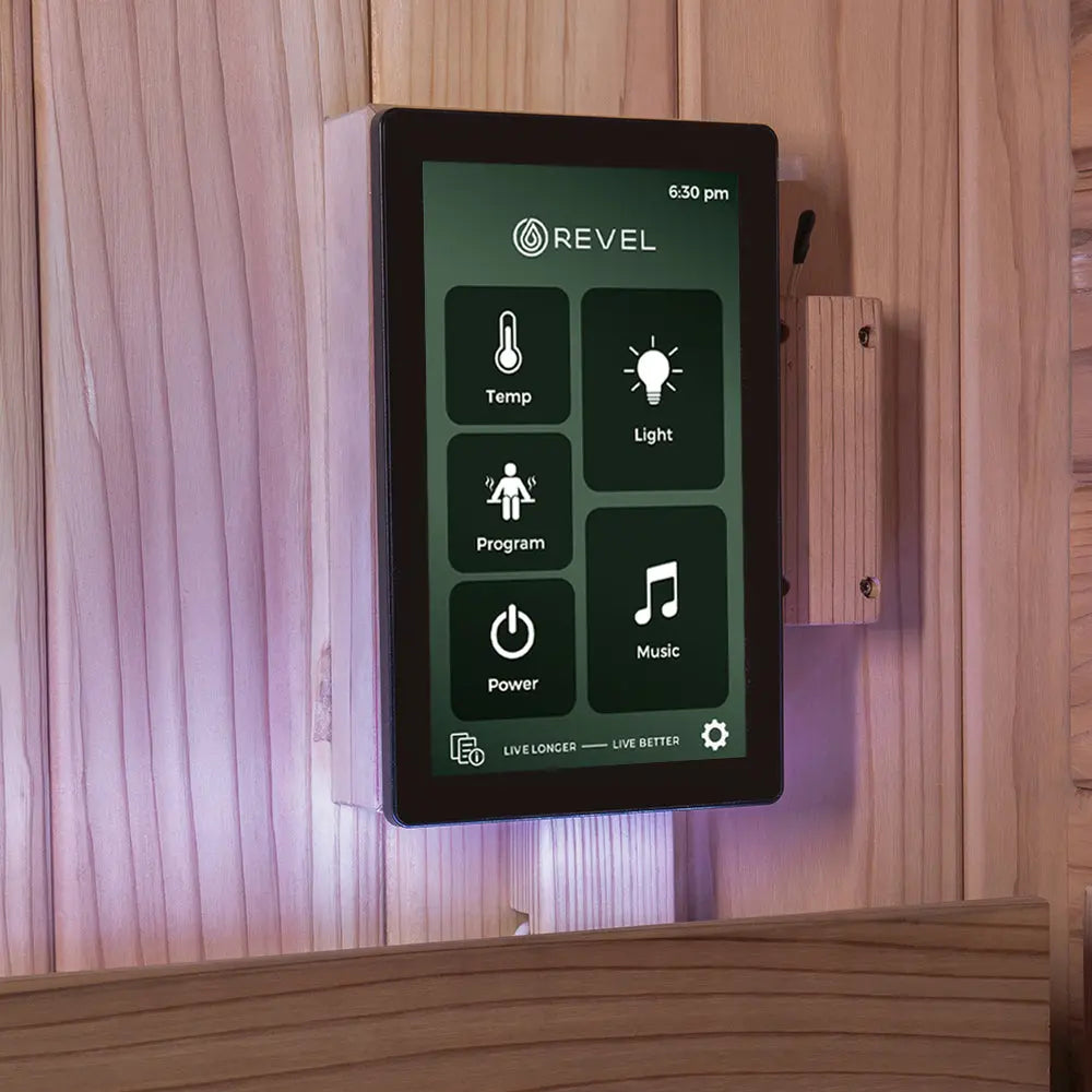 Revel Luna 3 Person Infrared Barrel Sauna - Next Gen Revel Saunas