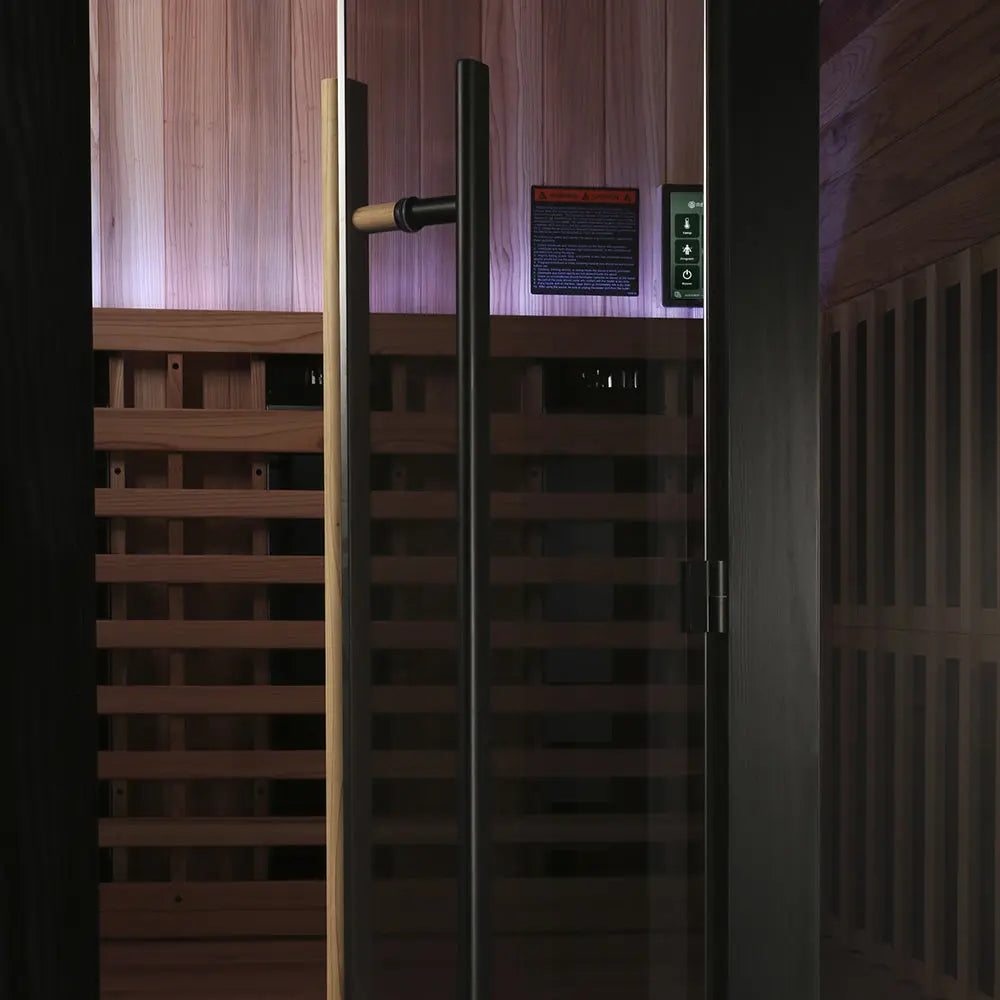 Revel Luna 3P Infrared Cabin Sauna with Glacier Solo Ice Bath and 1HP Chiller Revel Saunas