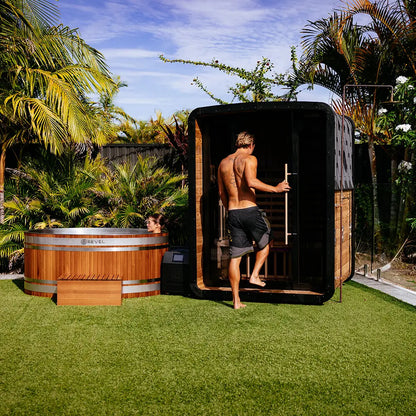 Revel Luna 3 Person Infrared Cabin Sauna - Next Gen Revel Saunas