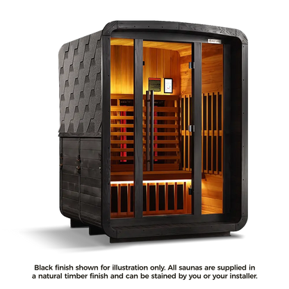 Revel Luna 3 Person Infrared Cabin Sauna - Next Gen Revel Saunas