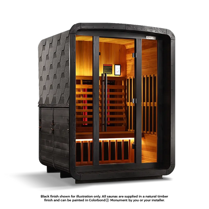 Revel Luna 3 Person Infrared Cabin Sauna - Next Gen Revel Saunas