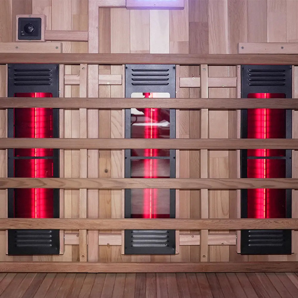 Revel Luna 3 Person Cedar Infrared Barrel Sauna Revel Saunas