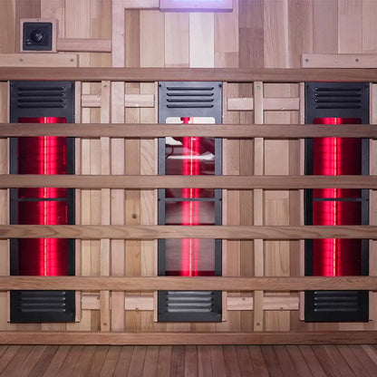 Revel Luna 3 Person Cedar Infrared Barrel Sauna Revel Saunas