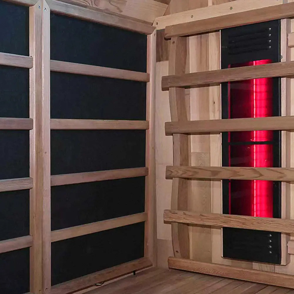 Revel Luna 3 Person Cedar Infrared Barrel Sauna Revel Saunas