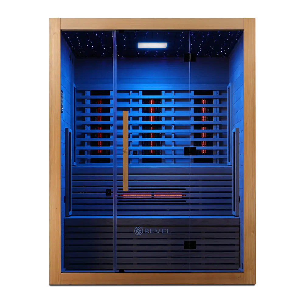 Revel NordicWave 4 Person Infrared & Traditional Hybrid Sauna (Next Gen) Revel Saunas