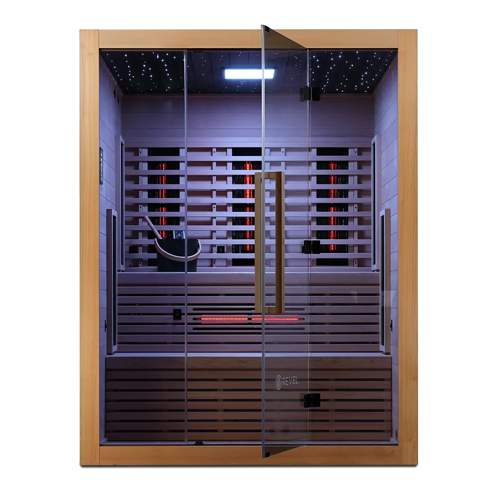Revel NordicWave 4 Person Infrared & Traditional Hybrid Sauna (Next Gen) Revel Saunas
