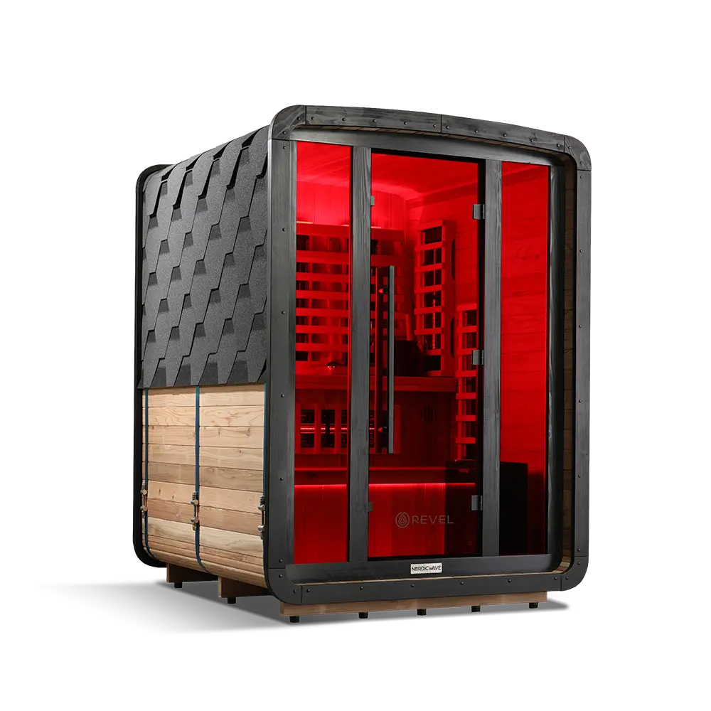 Revel Outdoor NordicWave 3 Person Infrared & Traditional Hybrid Sauna Revel Saunas