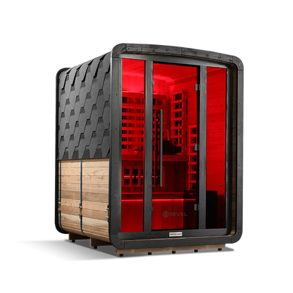 Revel Outdoor NordicWave 3 Person Infrared & Traditional Hybrid Sauna Revel Saunas
