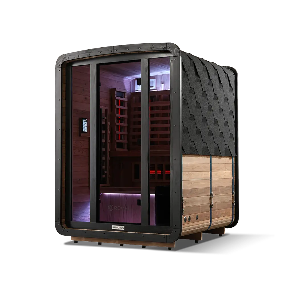 Revel Outdoor NordicWave 3 Person Infrared & Traditional Hybrid Sauna Revel Saunas