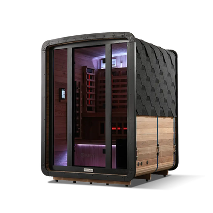 Revel Outdoor NordicWave 3 Person Infrared & Traditional Hybrid Sauna Revel Saunas