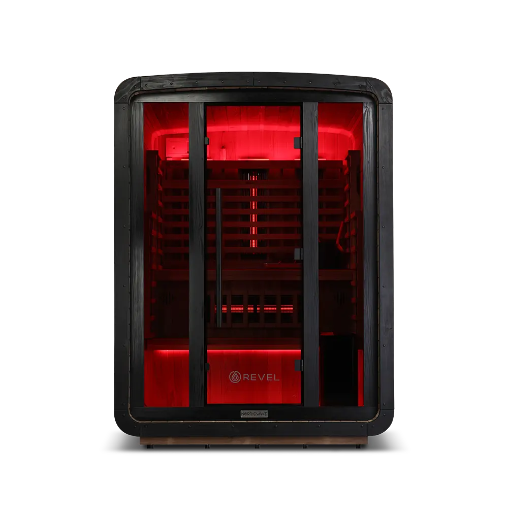 Revel Outdoor NordicWave 3 Person Infrared & Traditional Hybrid Sauna Revel Saunas