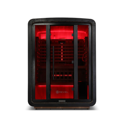Revel Outdoor NordicWave 3 Person Infrared & Traditional Hybrid Sauna Revel Saunas