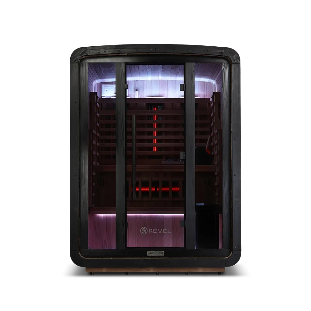 Revel Outdoor NordicWave 3 Person Infrared & Traditional Hybrid Sauna Revel Saunas