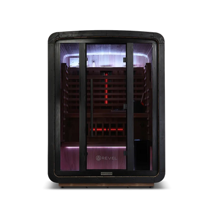 Revel Outdoor NordicWave 3 Person Infrared & Traditional Hybrid Sauna Revel Saunas