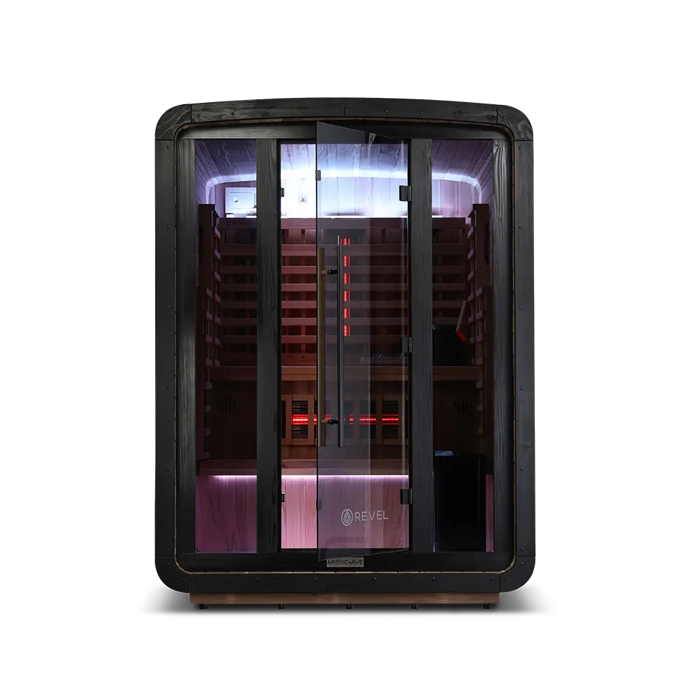 Revel Outdoor NordicWave 3 Person Infrared & Traditional Hybrid Sauna Revel Saunas