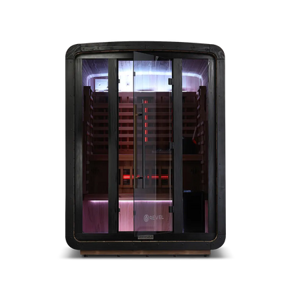 Revel Outdoor NordicWave 3 Person Infrared & Traditional Hybrid Sauna Revel Saunas