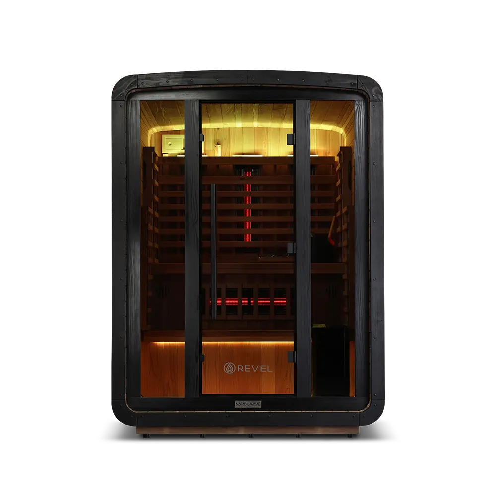 Revel Outdoor NordicWave 3 Person Infrared & Traditional Hybrid Sauna Revel Saunas