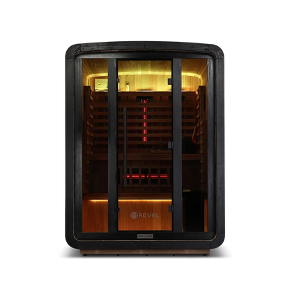 Revel Outdoor NordicWave 3 Person Infrared & Traditional Hybrid Sauna Revel Saunas