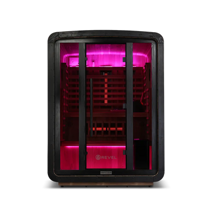 Revel Outdoor NordicWave 3 Person Infrared & Traditional Hybrid Sauna Revel Saunas