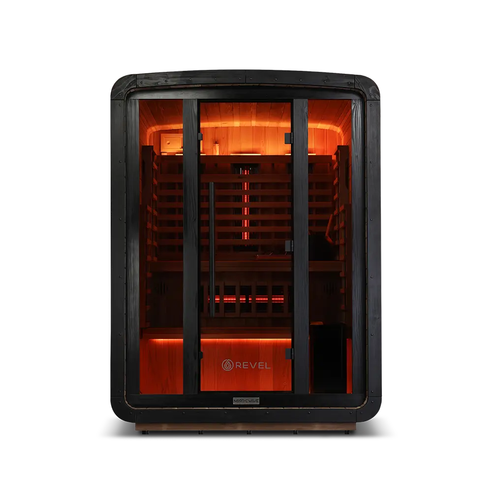 Revel Outdoor NordicWave 3 Person Infrared & Traditional Hybrid Sauna Revel Saunas