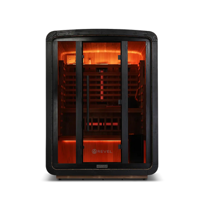 Revel Outdoor NordicWave 3 Person Infrared & Traditional Hybrid Sauna Revel Saunas