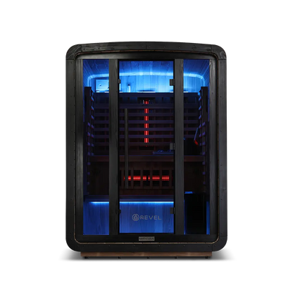 Revel Outdoor NordicWave 3 Person Infrared & Traditional Hybrid Sauna Revel Saunas
