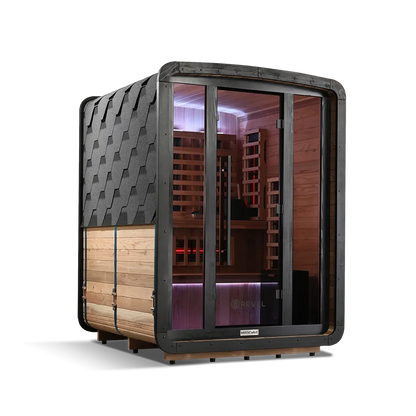 Revel Outdoor NordicWave 3 Person Infrared & Traditional Hybrid Sauna Revel Saunas