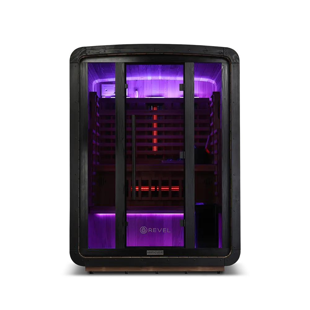 Revel Outdoor NordicWave 3 Person Infrared & Traditional Hybrid Sauna Revel Saunas